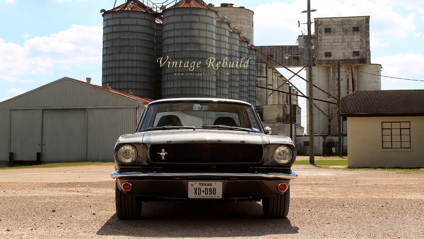 Gray 1965 Ford Mustang Coupe. A V8 American Car, the 1965 Mustang. This Classic Mustang is all muscle car